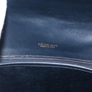 CELINE C Sulky Shoulder Bag Canvas Navy Gold Auth 151728-19