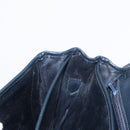 CELINE C Sulky Shoulder Bag Canvas Navy Gold Auth 151728-21