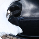 CELINE C Sulky Shoulder Bag Canvas Navy Gold Auth 151728-23