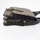 CELINE C Sulky Shoulder Bag Canvas Navy Gold Auth 151728-4