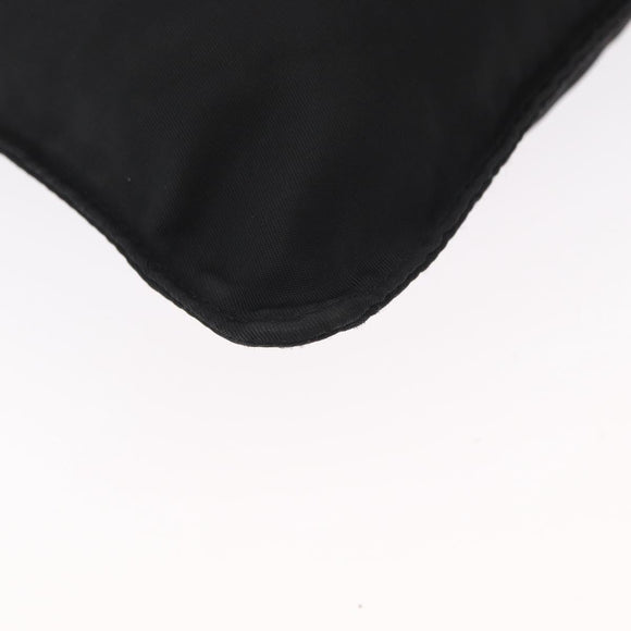 PRADA Shoulder Bag Nylon Black Silver Auth 151729