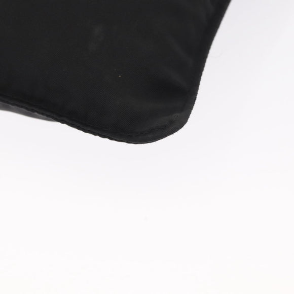 PRADA Shoulder Bag Nylon Black Silver Auth 151729