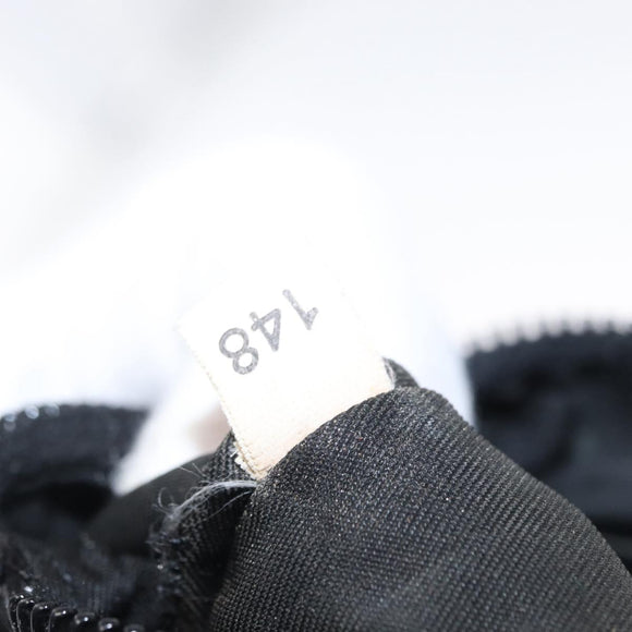 PRADA Shoulder Bag Nylon Black Silver Auth 151729