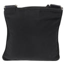 PRADA Shoulder Bag Nylon Black Silver Auth 151729-3