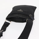 PRADA Shoulder Bag Nylon Black Silver Auth 151729-6