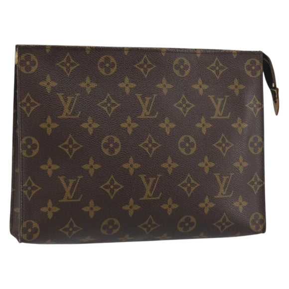 LOUIS VUITTON Monogram Poche Toilette 26 Pouch M47542 LV Auth 151730