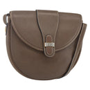 Christian Dior Shoulder Bag Leather Brown Gold Auth 151731-1