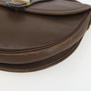 Christian Dior Shoulder Bag Leather Brown Gold Auth 151731-10