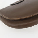 Christian Dior Shoulder Bag Leather Brown Gold Auth 151731-13