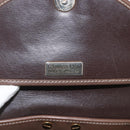 Christian Dior Shoulder Bag Leather Brown Gold Auth 151731-15