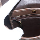 Christian Dior Shoulder Bag Leather Brown Gold Auth 151731-16