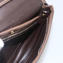 Christian Dior Shoulder Bag Leather Brown Gold Auth 151731-18