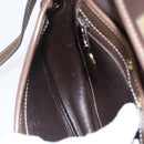 Christian Dior Shoulder Bag Leather Brown Gold Auth 151731-19