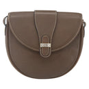Christian Dior Shoulder Bag Leather Brown Gold Auth 151731-2
