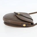 Christian Dior Shoulder Bag Leather Brown Gold Auth 151731-5