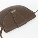 Christian Dior Shoulder Bag Leather Brown Gold Auth 151731-6