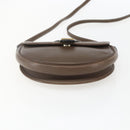 Christian Dior Shoulder Bag Leather Brown Gold Auth 151731-9