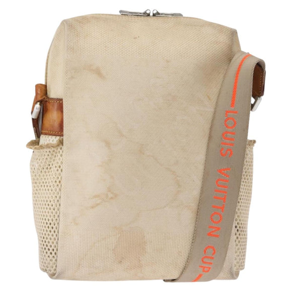 LOUIS VUITTON Damier Geant LV Cup Weatherly Bag White M80637 LV Auth 151732