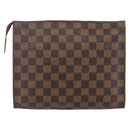 LOUIS VUITTON Damier Ebene Poche Toilette 26 Pouch N47543 LV Auth 151733-2
