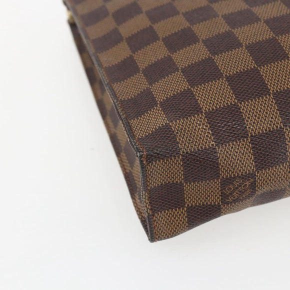 LOUIS VUITTON Damier Ebene Poche Toilette 26 Pouch N47543 LV Auth 151733