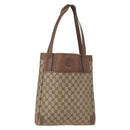 GUCCI GG Supreme Tote Bag PVC Beige Gold 002 123 0035 Auth 151735-1
