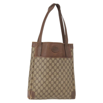 GUCCI GG Supreme Tote Bag PVC Beige Gold 002 123 0035 Auth 151735