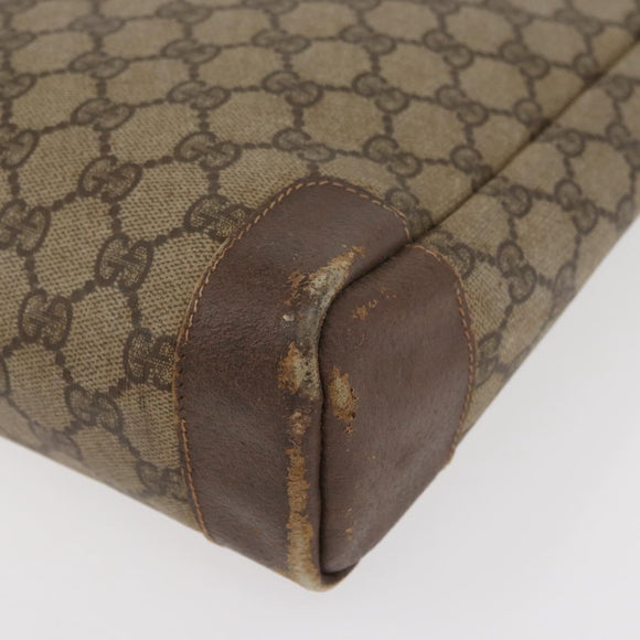 GUCCI GG Supreme Tote Bag PVC Beige Gold 002 123 0035 Auth 151735