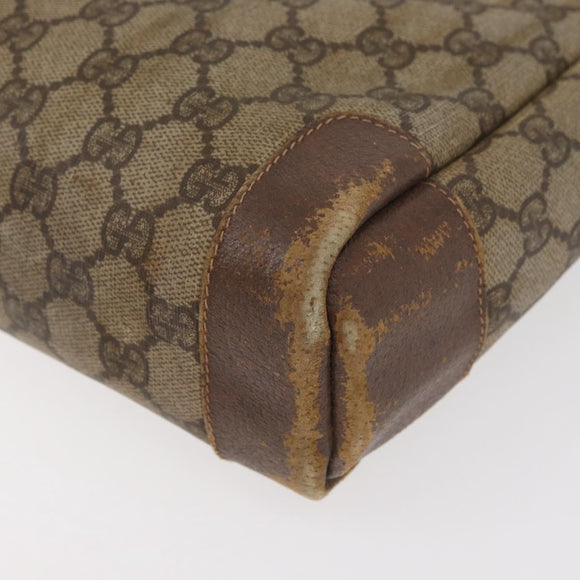 GUCCI GG Supreme Tote Bag PVC Beige Gold 002 123 0035 Auth 151735