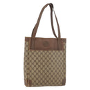 GUCCI GG Supreme Tote Bag PVC Beige Gold 002 123 0035 Auth 151735-1