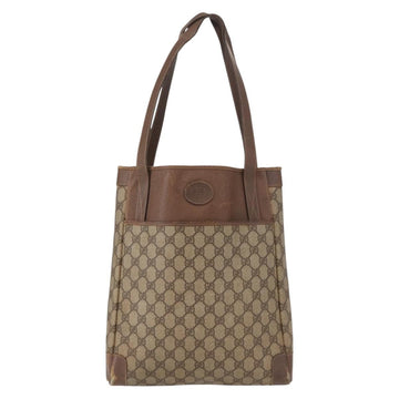 GUCCI GG Supreme Tote Bag PVC Beige Gold 002 123 0035 Auth 151735 - 0