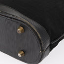 FENDI Zucchino Canvas Shoulder Bag Black Gold Auth 151737-14