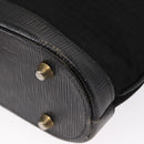 FENDI Zucchino Canvas Shoulder Bag Black Gold Auth 151737-16