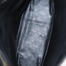 FENDI Zucchino Canvas Shoulder Bag Black Gold Auth 151737-11