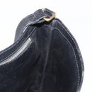 FENDI Zucchino Canvas Shoulder Bag Black Gold Auth 151737-18