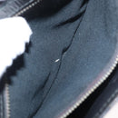 FENDI Zucchino Canvas Shoulder Bag Black Gold Auth 151737-12