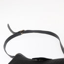 FENDI Zucchino Canvas Shoulder Bag Black Gold Auth 151737-8