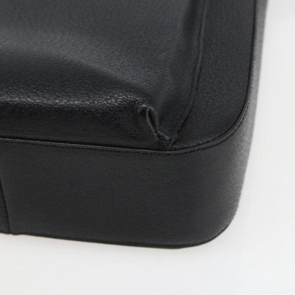 GUCCI Hand Bag Leather 2way Black Silver 002 1118 0463 Auth 151738