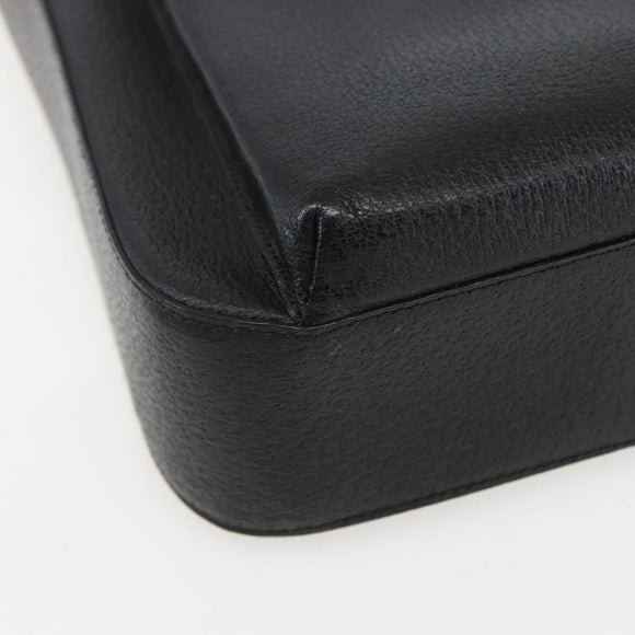 GUCCI Hand Bag Leather 2way Black Silver 002 1118 0463 Auth 151738