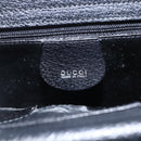 GUCCI Hand Bag Leather 2way Black Silver 002 1118 0463 Auth 151738-21