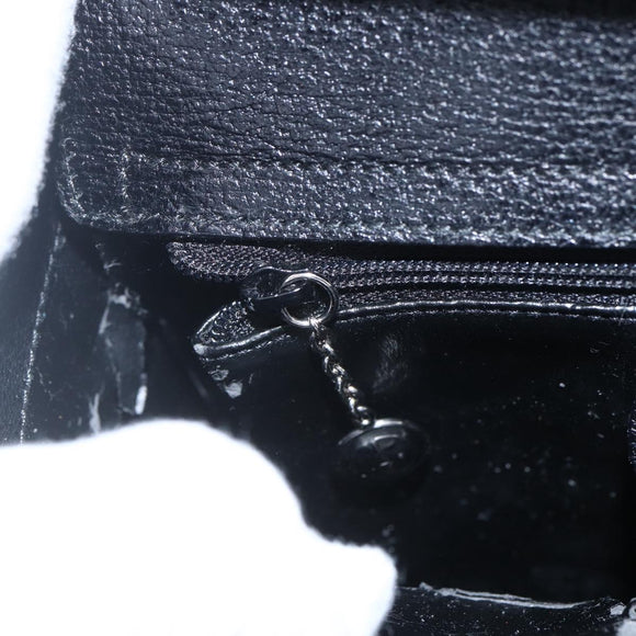 GUCCI Hand Bag Leather 2way Black Silver 002 1118 0463 Auth 151738