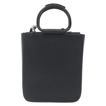 GUCCI Hand Bag Leather 2way Black Silver 002 1118 0463 Auth 151738 - 0