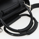 GUCCI Hand Bag Leather 2way Black Silver 002 1118 0463 Auth 151738-7