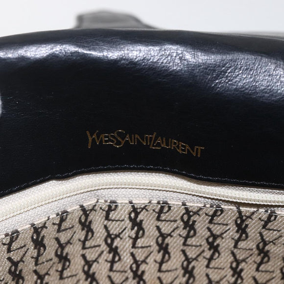 SAINT LAURENT Shoulder Bag Leather Black Auth 151739