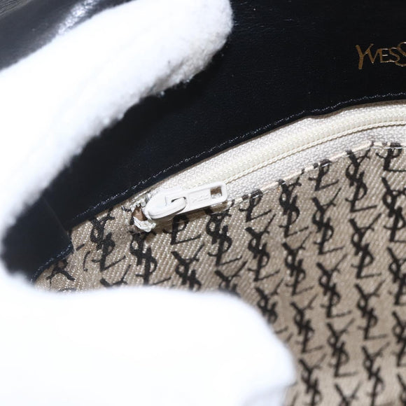 SAINT LAURENT Shoulder Bag Leather Black Auth 151739