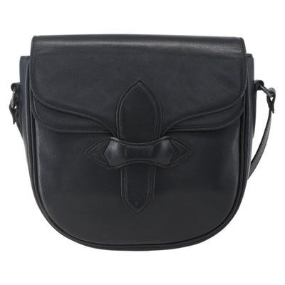 SAINT LAURENT Shoulder Bag Leather Black Auth 151739 - 0