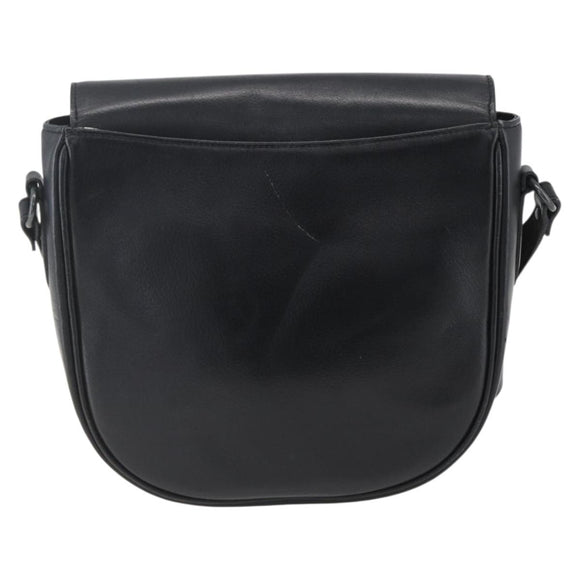 SAINT LAURENT Shoulder Bag Leather Black Auth 151739
