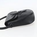 SAINT LAURENT Shoulder Bag Leather Black Auth 151739-4