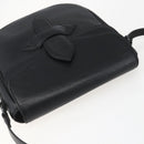 SAINT LAURENT Shoulder Bag Leather Black Auth 151739-6