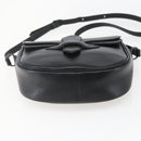 SAINT LAURENT Shoulder Bag Leather Black Auth 151739-9