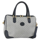 GUCCI Micro GG Supreme Hand Bag PVC 2way Navy Gold 002 122 0033 Auth 151742-1